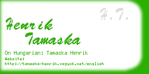 henrik tamaska business card